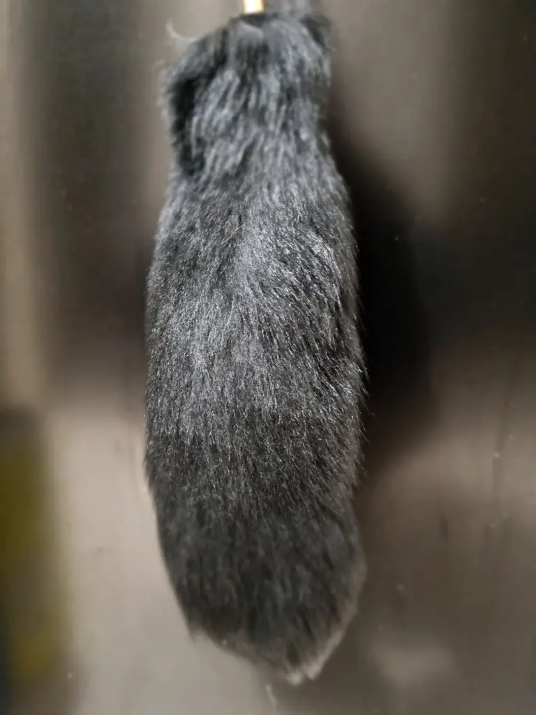 Black Fox Tail Keychain
